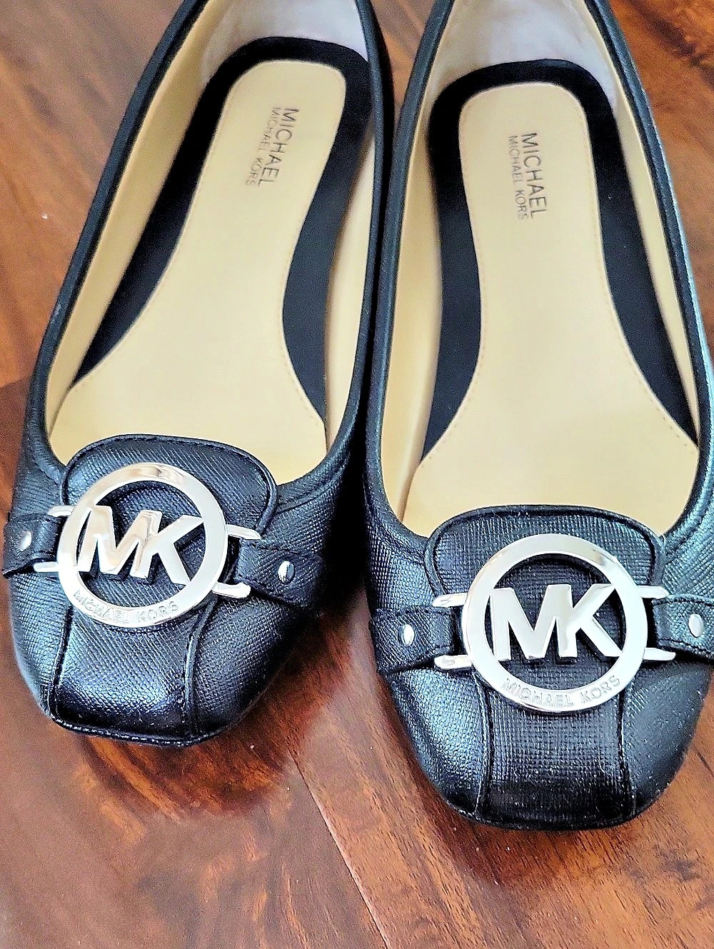 Michael Kors Fulton Moc Black Logo Flats